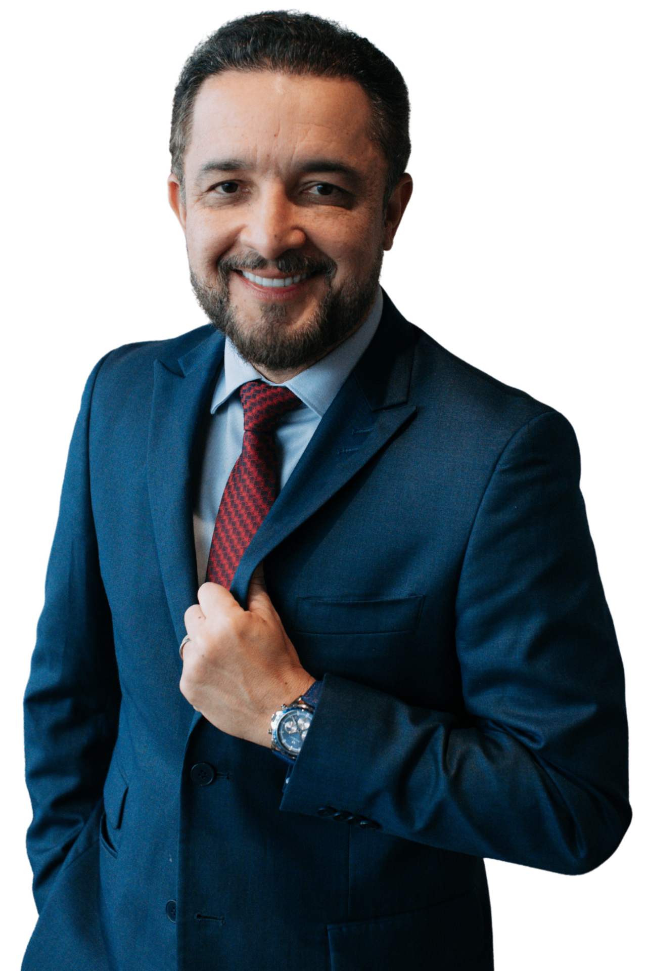 Dr. Fernando Muniz sorrindo, em ambiente profissional